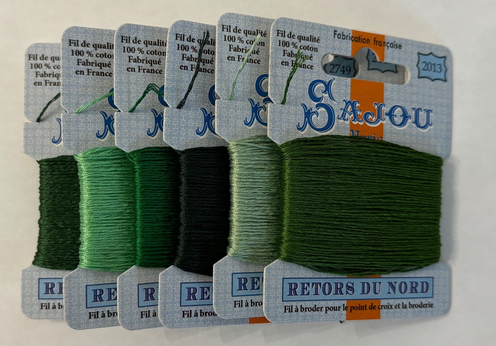 Sajou Stranded Cotton Taster 6-Pack - Forest Green